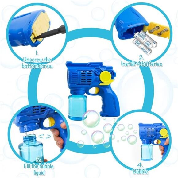 3 Pack Bubble Guns for Kids Bubble Machine for Kids Bubble Maker - Picture 5 of 6